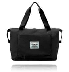Alum online Skladacia cestovná taška s veľkým úložným priestorom - čierna
