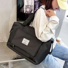 Alum online Skladacia cestovná taška s veľkým úložným priestorom - čierna
