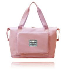 Alum online Skladacia cestovná taška s veľkým úložným priestorom - svetlo ružová