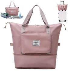 Alum online Skladacia cestovná taška s veľkým úložným priestorom - svetlo ružová