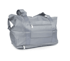 Alum online Skladacia cestovná taška s veľkým úložným priestorom - sivá