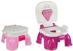 Lean-toys Ružový nočník pre batoľatá s diamantom