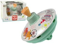 Lean-toys Hračka s točiacim sa kolesom Cirkusové zvieratá Mint Metal