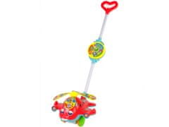 Lean-toys Lietadlo Pusher Bell Music Luminous Stick