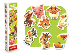 Lean-toys Puzzle Vidiecke zvieratá 8 zvierat 14781