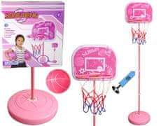 Lean-toys Detský basketbalový kôš Basketball Garden Pink 170 cm