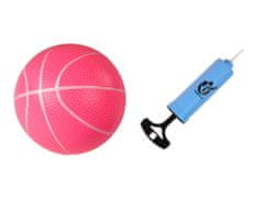 Lean-toys Detský basketbalový kôš Basketball Garden Pink 170 cm