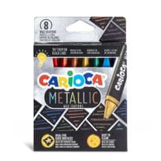 Carioca Trojhranné JUMBO voskovky metalické súprava 8 ks