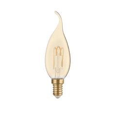 Diolamp Retro LED Spiral Filament Candle Amber Flame žiarovka 3W/230V/E14/2700K/200Lm/300°