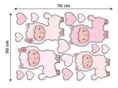 Dimex - Dekoračné nálepky na stenu Ružové lamičky - 50 x 70 cm