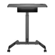 Maclean MC-903B Výškovo nastaviteľný stôl pre notebooky s kolieskami čierny 72417