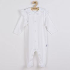 NEW BABY Dojčenský bavlnený overal Stripes biely 80 (9-12m) Biela