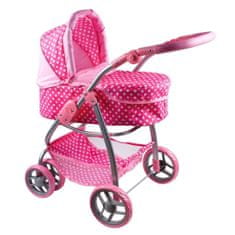 PLAYTO Multifunkčný kočík pre bábiky Baby Mix Jasmínka svetlo ružový