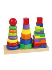Viga Drevené farebné pyramidy pre deti