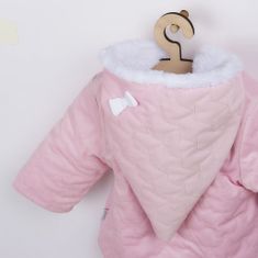 Andre Nicol Zimný dojčenský kabátik s čiapočkou Nicol Kids Winter ružový, vel. 68 (4-6m)