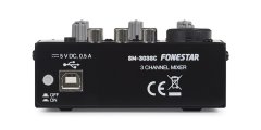 Fonestar SM-303SC - Mini mixážny pult, 1 x mikrofón, 1 x linka / USB PC / 3 kanály