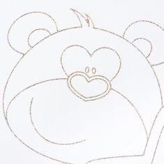 NEW BABY Detská postieľka Medvedík s hviezdičkou so sťahovacou bočnicou dub