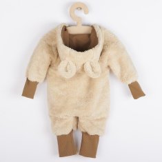 NEW BABY Luxusný detský zimný overal Teddy bear béžový 62 (3-6m) Béžová