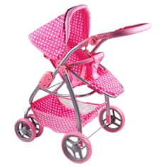 PLAYTO Multifunkčný kočík pre bábiky Baby Mix Jasmínka svetlo ružový