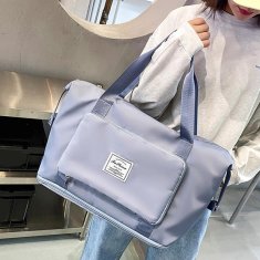 Alum online Skladacia cestovná taška s veľkým úložným priestorom - modrošedá