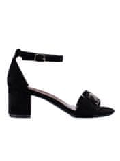Amiatex Dámske sandále 100353 + Nadkolienky Gatta Calzino Strech, čierne, 36