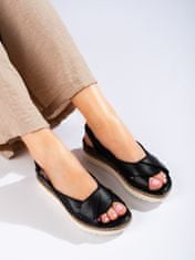 Amiatex Dámske sandále 100387 + Nadkolienky Gatta Calzino Strech, čierne, 36