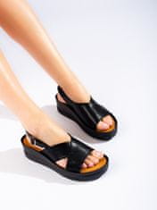 Amiatex Dámske sandále 100391 + Nadkolienky Gatta Calzino Strech, čierne, 36