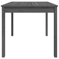 Vidaxl Záhradný stolík sivý 82,5x82,5x76 cm borovicový masív