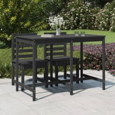 Vidaxl Záhradný stolík sivý 159,5x82,5x110 cm borovicový masív