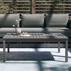 Vidaxl Záhradný stolík sivý 121x82,5x45 cm borovicový masív