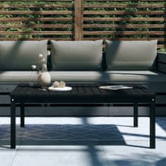 Vidaxl Záhradný stolík čierny 121x82,5x45 cm borovicový masív
