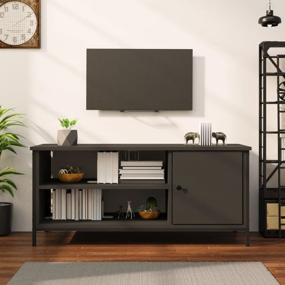 Vidaxl TV skrinka čierna 100x40x45 cm kompozitné drevo