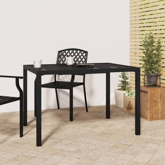 Vidaxl Záhradný stôl antracitový 110x80x72 cm oceľ