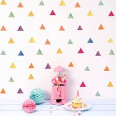 Funlife Samolepky do detskej izby viacfarebné trojuholníky 5 cm