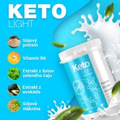 Keto Light+ Original - Proteínové produkty pre ketogénnu diétu 120g, Keto Light Shake Vegan, prášok, kokosová príchuť 