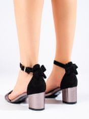 Amiatex Dámske sandále 100400 + Nadkolienky Gatta Calzino Strech, čierne, 36