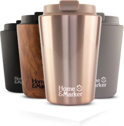 HOME & MARKER® Termo hrnček na kávu a teplé nápoje z nehrdzavejúcej ocele – 350 ml | KOFIMUG