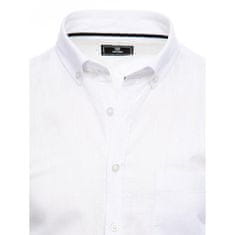 Dstreet Pánska košeľa s krátkym rukávom SARA biela kx0981 XXL