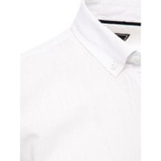 Dstreet Pánska košeľa s krátkym rukávom SARA biela kx0981 XXL