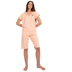 BERRAK Dámske bavlnené pyžamo so šortkami NICOLETA broskyňová BR-PI-9186_398781 M