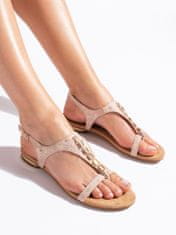 Amiatex Dámske sandále 100521 + Nadkolienky Gatta Calzino Strech, odtiene ružovej, 36