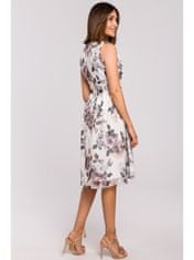 Style Stylove Dámske kvetované šaty Isondrie S225 biela XXL