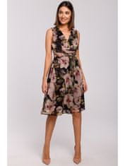 Style Stylove Dámske kvetované šaty Isondrie S225 čierno-hnedá L