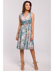 Style Stylove Dámske kvetované šaty Isondrie S225 modro-ružová S