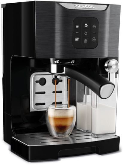 SENCOR saS 4040BK poloautomatický kávovar Espresso