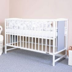 NEW BABY Detská postieľka POLLY bielo-sivá