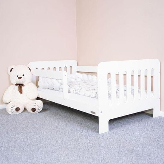 NEW BABY Detská posteľ so zábranou ERIK 160x80 cm biela