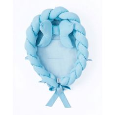BELISIMA Pletené hniezdočko pre bábätko Velvet blue