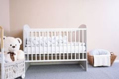 NEW BABY Detská postieľka LEO bielo-sivá