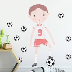BAYO Samolepka na stenu Futbalista červená